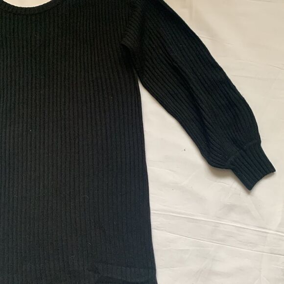 🌟RIBBED Knit Puff Long Sleeves Sweater Dress🌟 - Picture 10 of 12